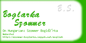 boglarka szommer business card